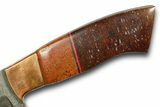 Knife with Fossil Dinosaur Bone (Gembone) Inlays #370838-2